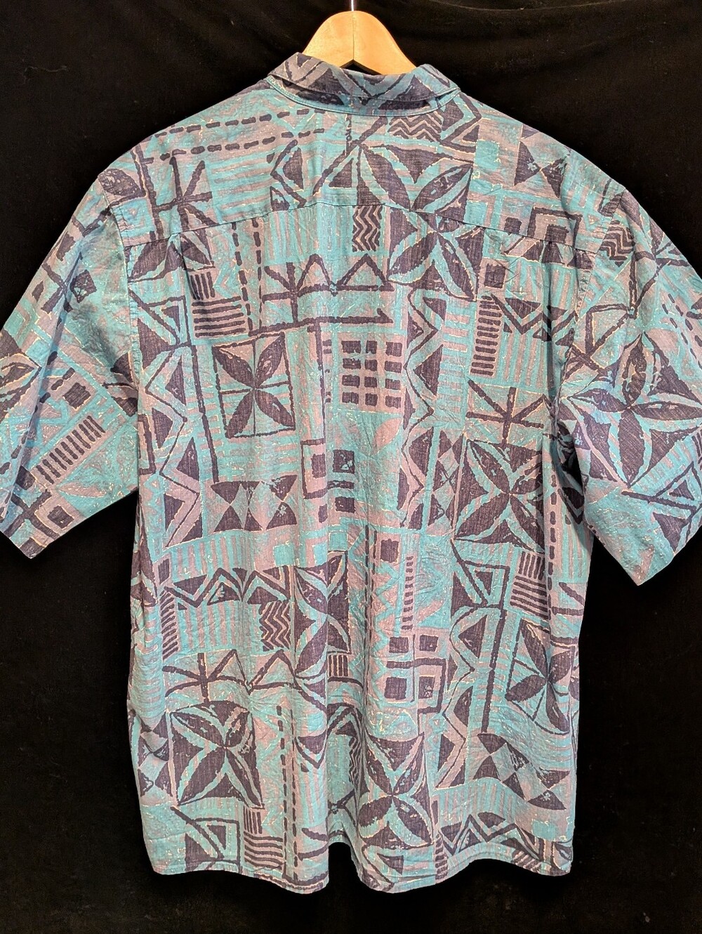 Vintage Alfred Shaheen  reyn spooner Tiki Reverse Print Hawaiian Aloha Shirt 2XL - Picture 6 of 7